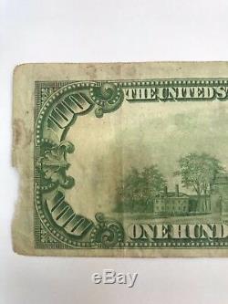 1929 Us $ 100 De La Banque De Réserve Fédérale De New York