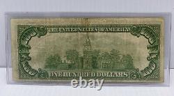 1929 Us $100 Monnaie Nationale Note. Banque De Réserve Fédérale Richmond Ultra Low S/n