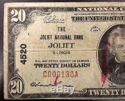 1929 Vingt Dollars Nat'l Currency, La Banque Nationale De Joliet, Joliet, Illinois