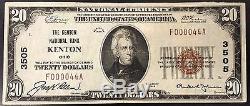 1929 Vingt Dollars Nat'l Currency, La Banque Nationale De Kenton, Kenton, Oh