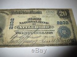 $ 20 1902 Attleboro Massachusetts Ma Facture Nationale De Billets De Banque! Ch. # 2232