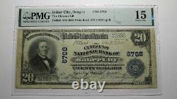 20 $ 1902 Baker City Oregon Ou Banque Nationale De Devises Note Bill Ch. #6768 F15 Pmg