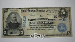 20 $ 1902 Banque Nationale Monnaie Nationale Stock Yards Illinois Bill Note! Ville