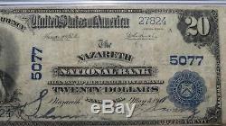 20 $ 1902 Billet De Banque En Monnaie Nationale De Nazareth En Pennsylvanie (pennsylvanie) Bill Ch. # 5077 Pmg