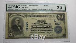 20 € 1902 Billet De Banque National De La Devise De Blairsville En Pennsylvanie, Pa