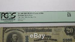 20 $ 1902 Billet De Billets De Banque En Monnaie Nationale Eureka Californie Ca! Ch. # 5986 Fin