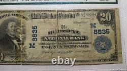 $20 1902 Birdseye Indiana En Monnaie Nationale Note De Banque Bill Ch. #8835 Pmg