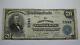 20 $ 1902 Caney Valley Kansas Ks Banque Nationale Monnaie Note Bill! Ch. # 5349 Fin