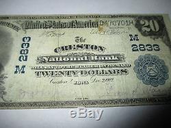 20 $ 1902 Creston Iowa Ia Banque Nationale De Billets De Banque Note! Ch. # 2833 Fine