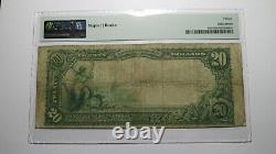 20 $ 1902 Decatur Illinois IL Monnaie Nationale Note De Banque Bill Ch. #4920 F15 Pmg