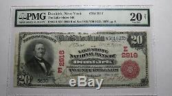 20 $ 1902 Dunkerque New York, Ny Sceau Rouge Banque Nationale Monnaie Note Bill! Ch # 2916
