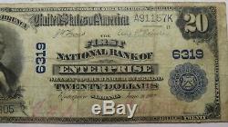 20 $ 1902 Enterprise Alabama Al Banque Nationale Monnaie Note Bill! Ch. # 6319 Pmg