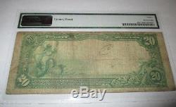 20 1902 $ Fitzgerald Georgia Ga Banque De Monnaie Nationale Note Bill Ch. # 8250 Pmg