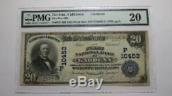 20 $ 1902 Gardena Californie Ca Banque Nationale Monnaie Note Bill Ch. # 10453 Vf20