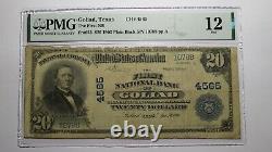 20 $ 1902 Goliad Texas Tx Monnaie Nationale Banque Note Bill Ch. #4565 F12 Pmg