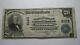 20 $ 1902 Morris Illinois Il Banque Nationale Monnaie Note Bill! Ch. # 8163 Rare