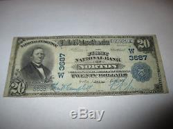 20 $ 1902 Norton Kansas Ks Banque Nationale De Billets De Banque Note! Ch. # 3687 Vf