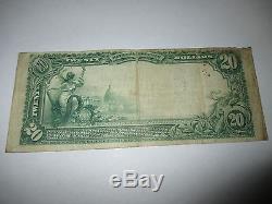 20 1902 $ Opelika Alabama Banque Nationale De Billets De Banque Al Note Bill! Ch. # 3452 Fine