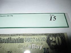 20 $ 1902 Pana Illinois IL Banque De Billets De Banque Nationale Bill! Ch. # 6734 Bien! Pcgs