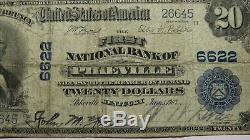 20 $ 1902 Pikeville Kentucky Ky Banque Nationale Monnaie Note Bill! Ch # 6622 Fin
