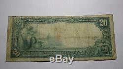 20 $ 1902 Pittsburg Kansas Ks Banque Nationale Monnaie Note Bill Ch. # 3463 Fin