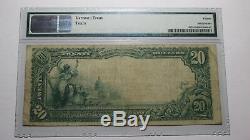 20 $ 1902 Pontotoc Mississippi Ms Banque Nationale Monnaie Note Bill Ch. # 9040 Pmg