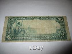 20 $ 1902 Pottsville Pennsylvanie Pa Note De La Banque Nationale De Billets Bill N ° 649 Fine