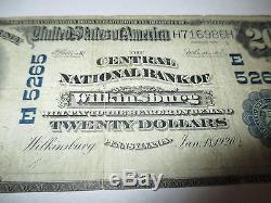 $ 20 1902 Wilkinsburg Pennsylvanie Pa Note De La Banque Nationale De Billets De Billets Bill! Ch. # 5265