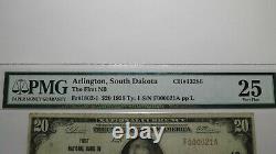 20 1929 Arlington Dakota Du Sud Sd Monnaie Nationale Banque Bill #13286 Vf25
