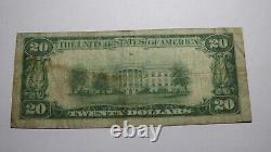 $20 1929 Avoca Pennsylvania Ap National Monnaie Banque Note Bill! #8494 Règles D'exploitation