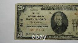 20 1929 Barnesboro Pennsylvania Ap Banque Nationale De Devises Note Bill Ch. #5818
