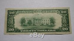 20 $ 1929 Beeville Texas Tx Banque Nationale Monnaie Note Bill Charte # 4866 Vf +