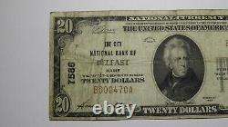 $20 1929 Belfast Maine Me Monnaie Nationale Banque Bill Charte #7586 Rare