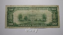 $20 1929 Belfast Maine Me Monnaie Nationale Banque Bill Charte #7586 Rare