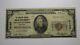20 1929 Benton Harbor Michigan Monnaie Nationale Banque Note Bill Ch. #10143 Rare
