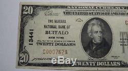 20 $ 1929 Billet De Banque En Devise Nationale Buffalo New York Ny Bill Ch. # 13441 Vf +