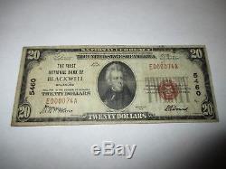 20 $ 1929 Billet De Banque En Monnaie Nationale Ok Oklahoma Ok National Bill Ch. Bill. # 5460 Fin