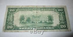 20 $ 1929 Billet De Banque National En Devise San Jose California Ca! Ch. # 2158 Vf