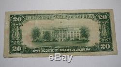 20 $ 1929 Billet De Billet De Banque De La Monnaie Nationale Carlyle Illinois Il! Ch. # 5548 Rare