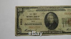 20 $ 1929 Billets De Banque Norwood Ohio Oh Monnaie Nationale Bill Ch. 6322 Fin! Premier