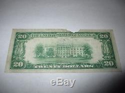 20 1929 $ Bristol Virginia Va National Billet De Banque Bill Ch. # 4477 Rare