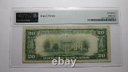 20 $ 1929 Ce Que Cheer Iowa Ia Banque De Monnaie Nationale Note Bill Ch. #3192 Vf25 Pmg