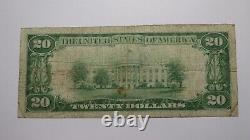 $20 1929 Chandler Oklahoma Ok Monnaie Nationale Note De La Banque Bill #5354 Basse Série