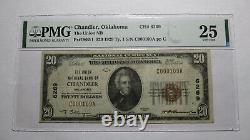 $20 1929 Chandler Oklahoma Ok National Currency Bank Note Bill Ch #6269 Vf25