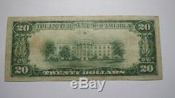 20 $ 1929 Coffeyville Kansas Ks Banque Nationale Monnaie Note Bill Ch. # 3324 Vf