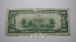 20 $ 1929 Collingswood New Jersey Nj Monnaie Nationale Banque Note Bill Ch #7983 Vf