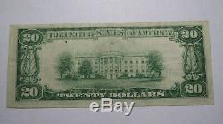 20 $ 1929 Cottonwood Falls Kansas Ks Billet De Banque! # 6590 Vf +