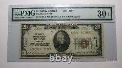 20 1929 Deland Floride Fl Monnaie Nationale Banque Note Bill Ch. #13388 Vf30 Pmg