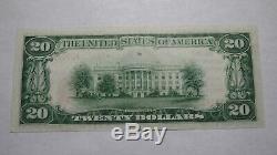 20 $ 1929 Dickinson Dakota Du Nord Dakota Du Nord Banque Nationale Monnaie Remarque Bill Ch # 4384 Xf +