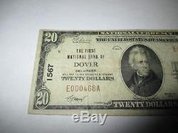 20 $ 1929 Dover Delaware De Billets De Banque En Monnaie Nationale Bill Ch. # 1567 Bien! Rare